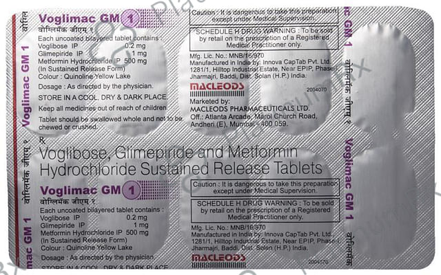 Voglimac GM 1/500/0.2mg Tablet SR 10s
