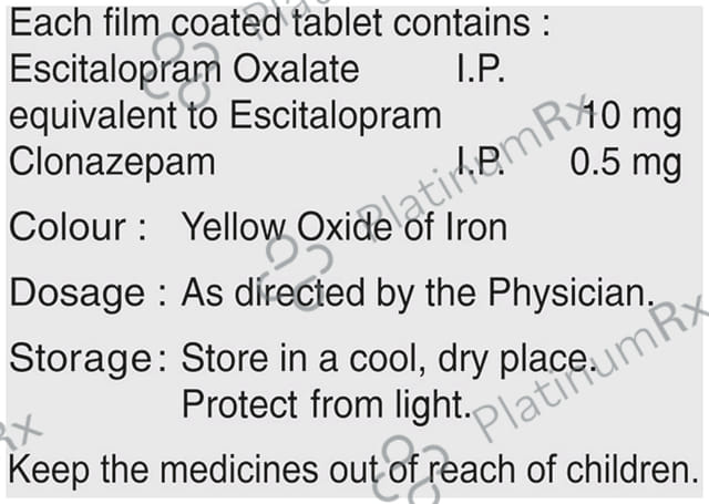 S Citlop Forte 0.5mg/10mg Tablet