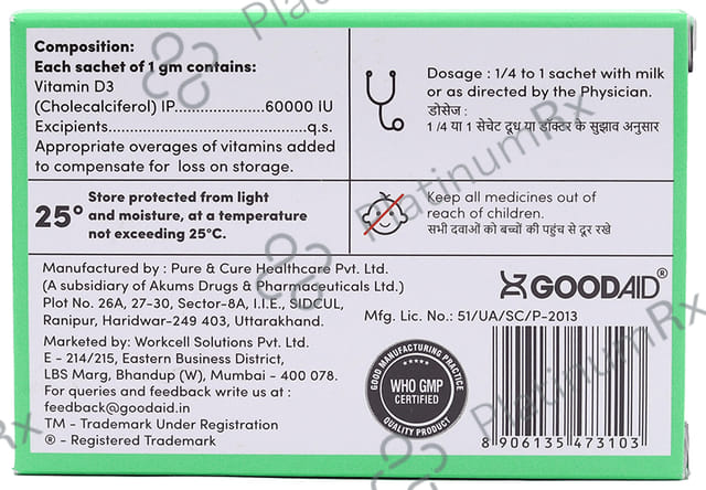 Goodvitamin D3 Sachet 1gm