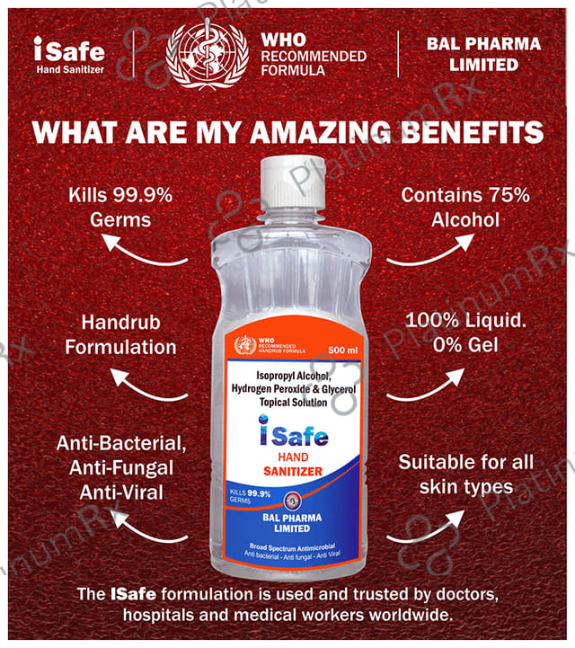 i Safe Hand Sanitizer 500 Sanitizer