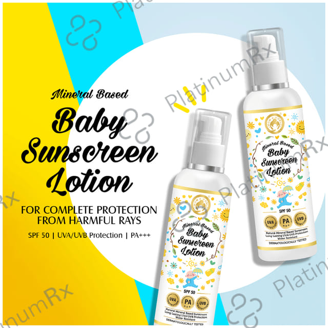 Mom & World Mineral Based Baby Sunscreen SPF 50 Lotion 120ml