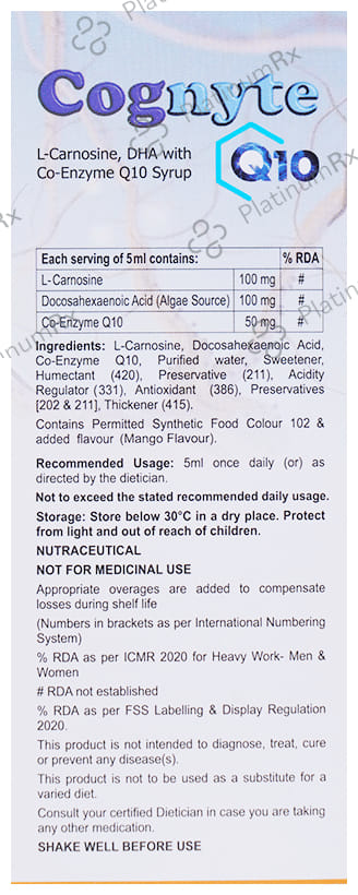 Cognyte Q10 Syrup 200ml