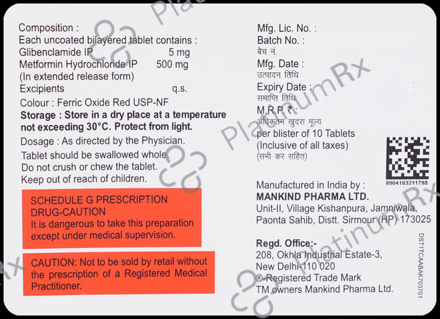 Glucomust M 5/500mg Tablet 10s