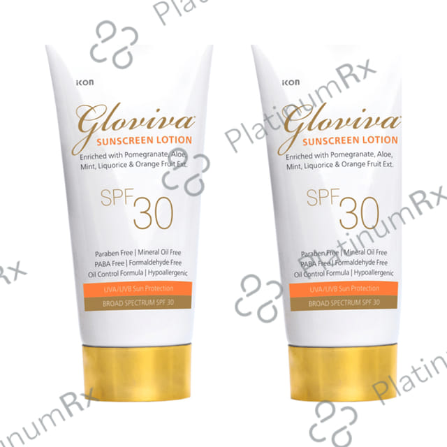 Gloviva SPF 30 Sunscreen Lotion 2x50ml