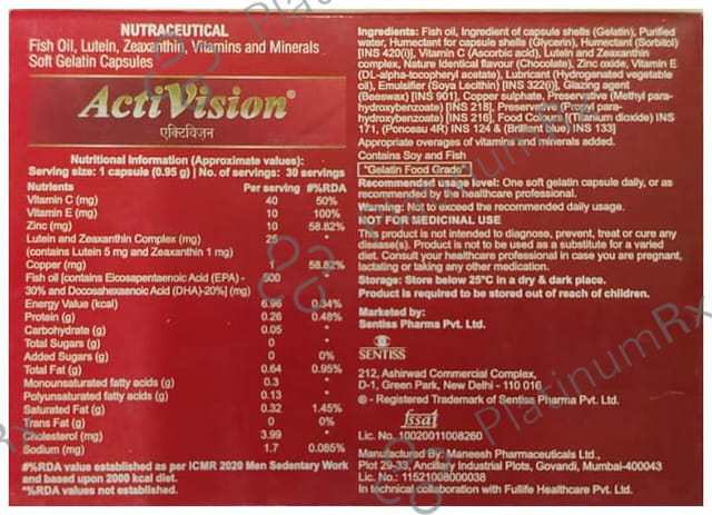 Activision Soft Gelatin Capsule 10s