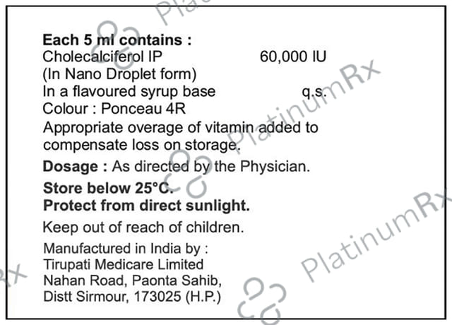 Prin-D3 Oral Solution (5ml Each) Sugar Free