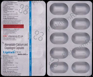 Lipitab CV 10mg/75mg Capsule