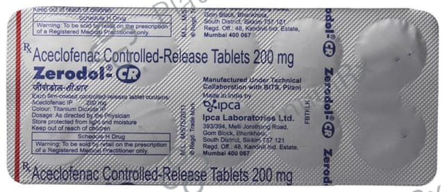 Zerodol CR 200mg Tablet 10s