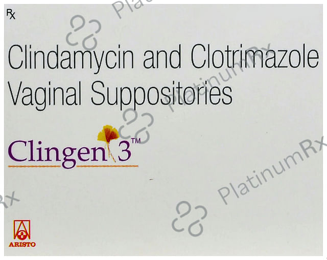 Clingen 3 100/200mg Vaginal Suppository 3s