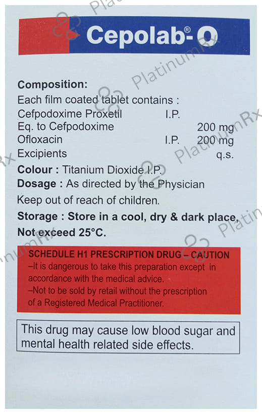 Cepolab O 200/200mg Tablet 10s