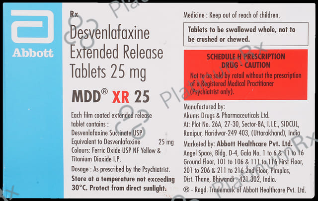 MDD XR 25mg Tablet ER 15s