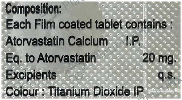 Atorvacare 20mg Tablet 10s