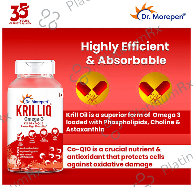 Dr. Morepen Krilliq Omega 3 Softgel Capsule