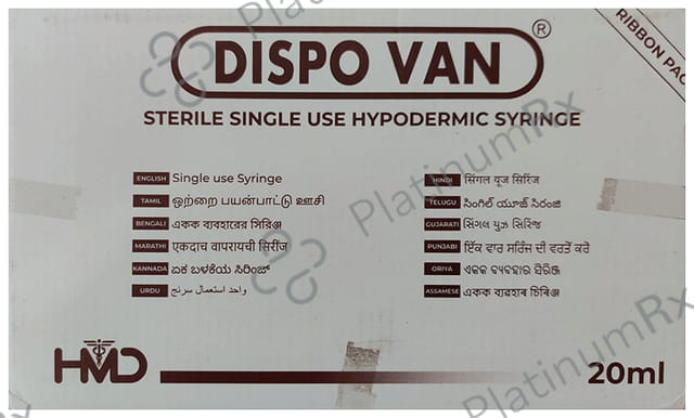 Dispovan Syringe with Needle (25 x 20ml)