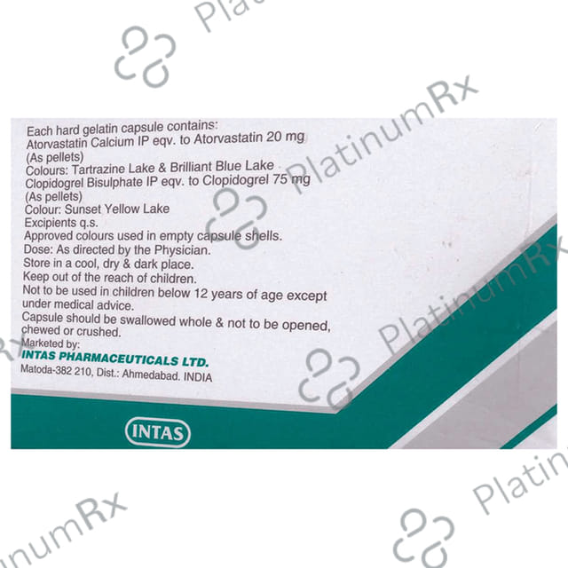 Lipicure CV 20/75mg Capsule 10s
