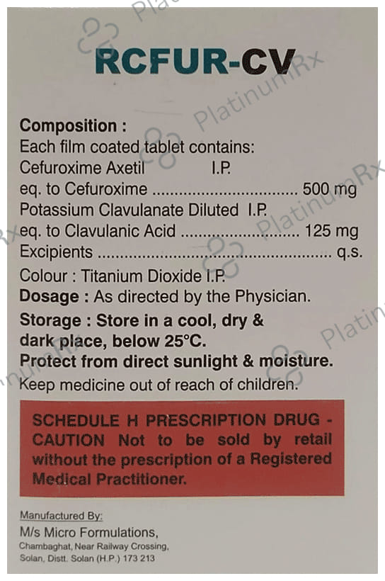 Rcfur Cv 500/125mg Tablet 6s