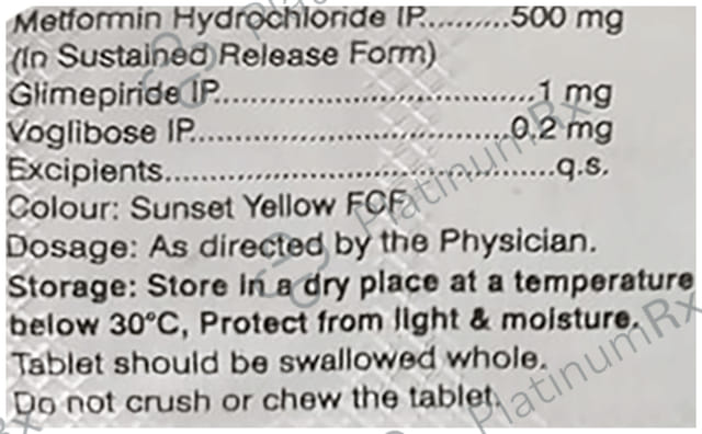 Voglimin GM 1/500/0.2mg Tablet SR 10s