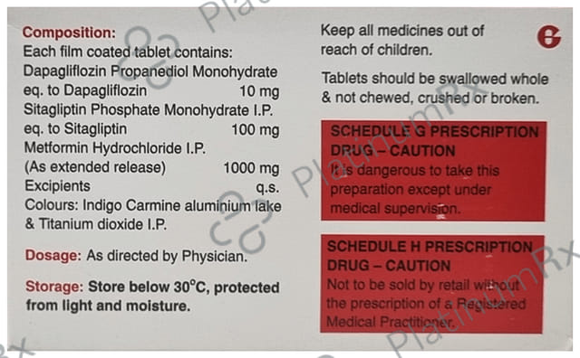 Sitazit DM 1000mg Tablet ER 10s