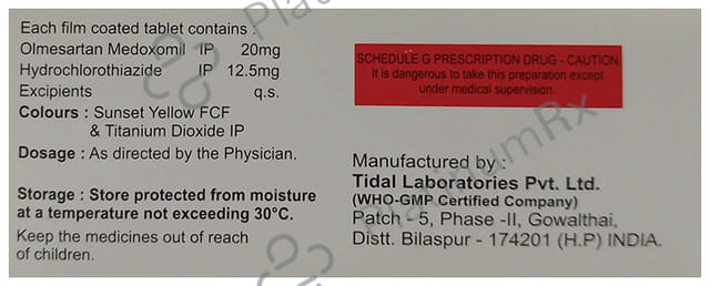 Oukat H 12.5/20mg Tablet 10s