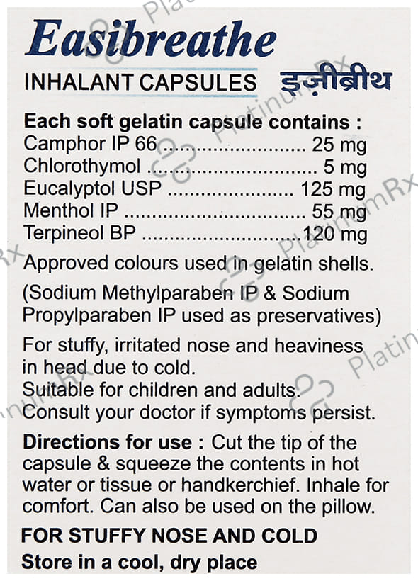 Easi Breathe Inhalant Capsule 10s