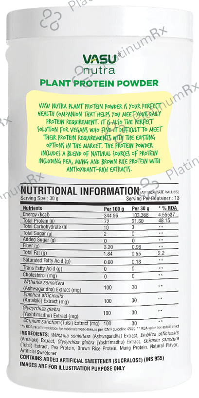 Vasu Nutra Plant Protein Powder