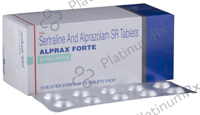 Alprax Forte 0.5/50mg Tablet 10s