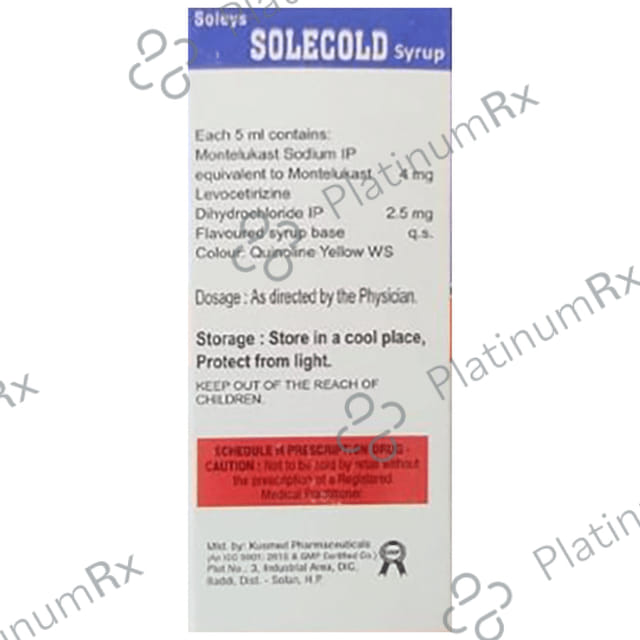 Soleys Solecold Syrup