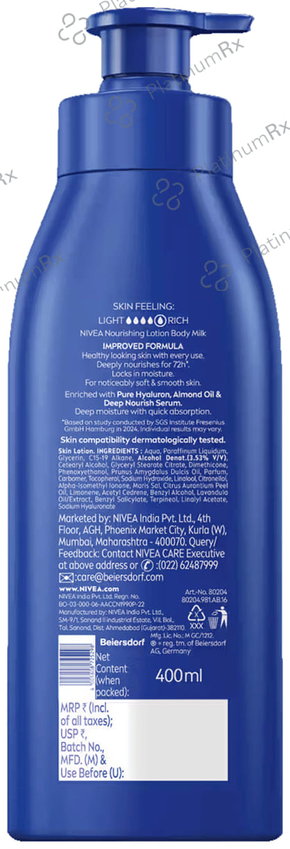 Nivea 5 in 1 Complete Care Nourishing Lotion Body Milk - For Dry to Very Dry Skin 400 ml