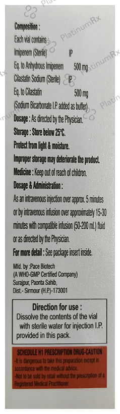Cilaguard 500mg Injection 1s