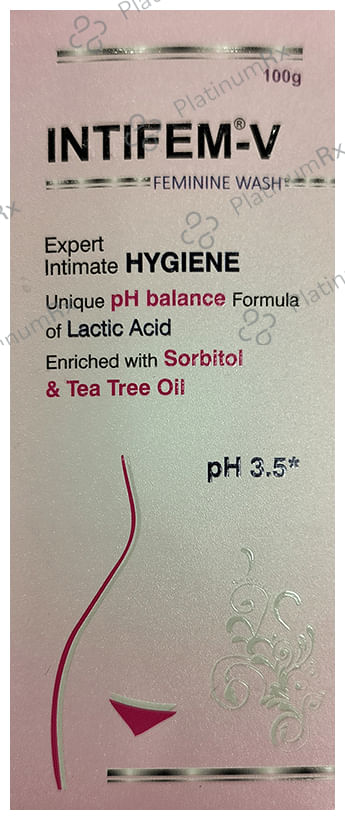 Intifem-V Feminine Wash Expert Intimate Hygiene with Sorbitol & Tea Tree Oil - pH 3.5
