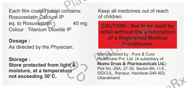 Rosuvil 40mg Tablet 10s