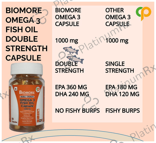 Biomore Double Strength Omega 3 Fish Oil Capsule 60s