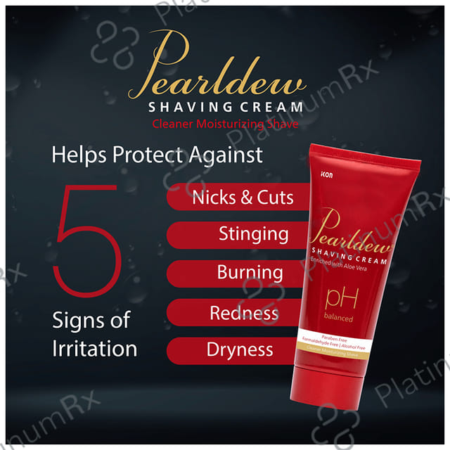 Pearldew PH Balanced Shaving Cream (100gm Each) 2 Tubes