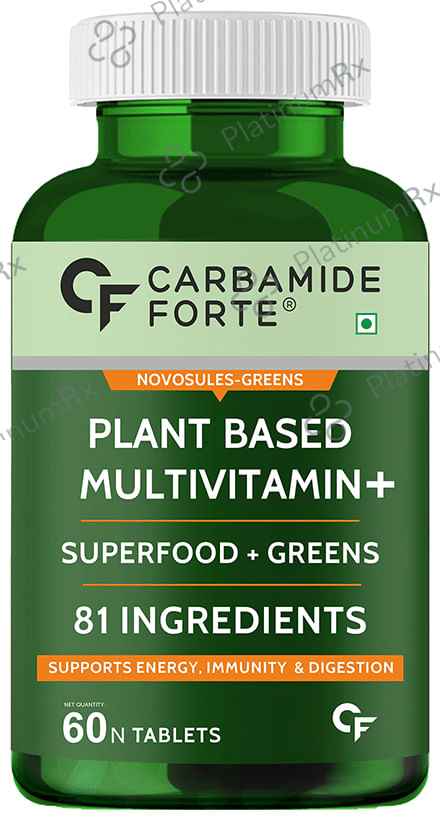 Carbamide Forte Plant Based Multivitamin with Superfoods & Greens - For Energy, Immunity & Digestion