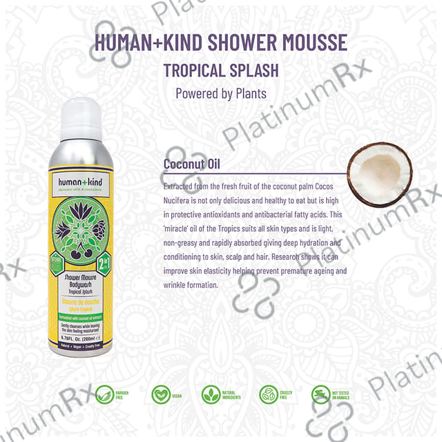 Human+Kind Shower Mousse Tropical Splash