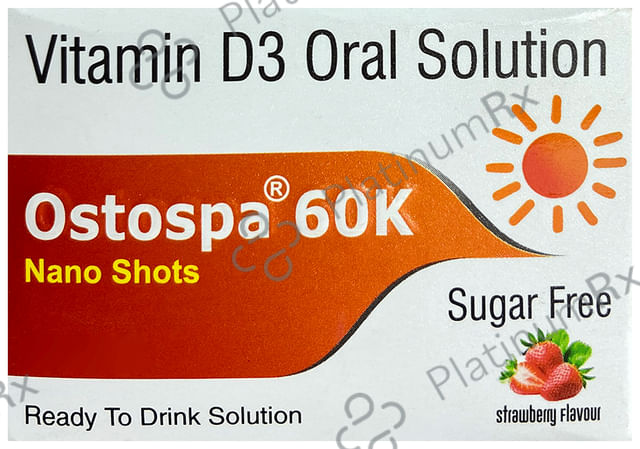 Ostospa 60K Nano Shot Strawberry Sugar Free Oral Solution 5ml