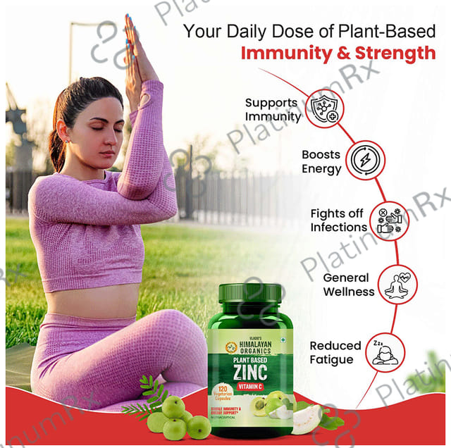 Himalayan Organics Plant Based Zinc Vitamin C Vegetarian Capsule