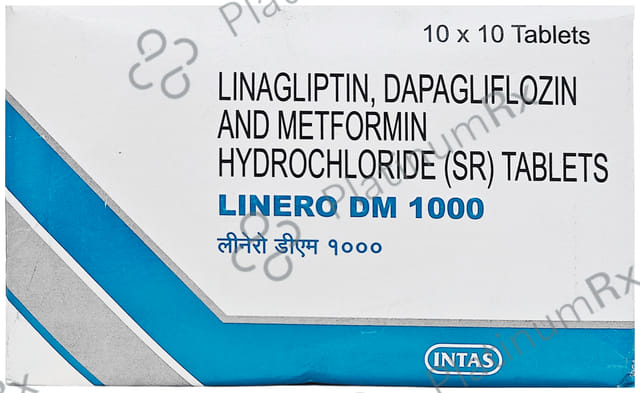 Linero DM 1000/10/5mg Tablet 10s