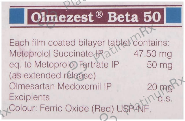 Olmezest Beta 40/50mg Tablet 10s