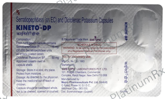 Kineto Dp 50/15mg Capsule 10s