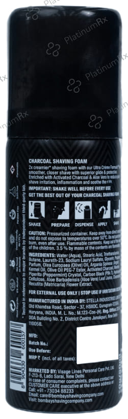 Bombay Shaving Company Charcoal Shaving Foam 50gm