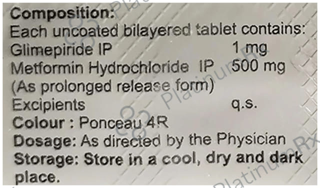 Glucoris M1 1/500mg Tablet PR 15s