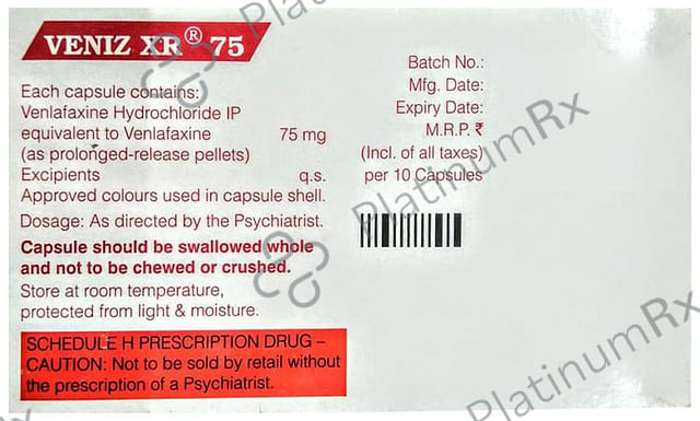 Veniz XR 75mg Capsule 10s