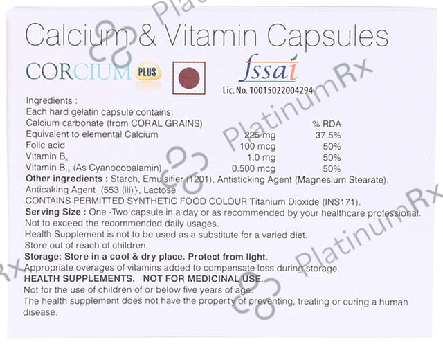 Corcium Plus Capsule 10s