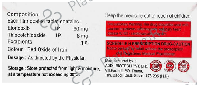 Eto MR 60/8mg Tablet 10s