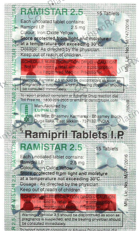 Ramistar 2.5mg Tablet 15s
