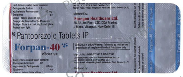 Forpan 40mg Tablet 10s