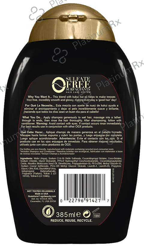OGX Hydrate & Defrizz+ Kukui Oil Shampoo