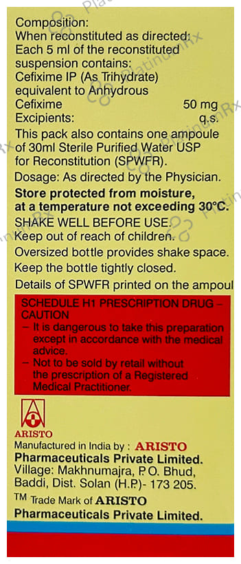 Omnicef O 50mg Oral Suspension 30ml