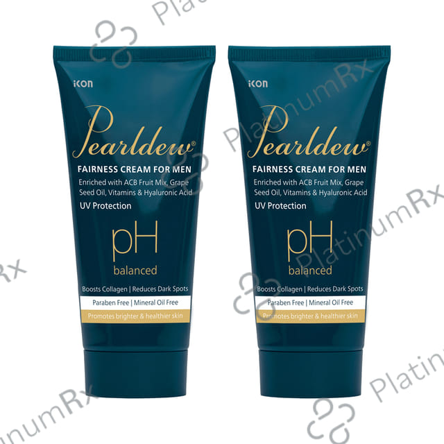 Pearldew pH Balanced Fairness Cream for Men (50gm Each) 2 Tubes
